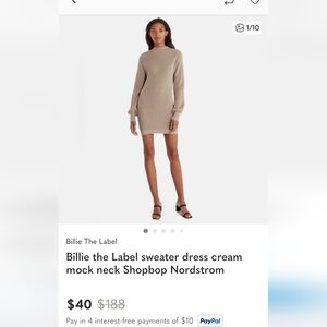 Elegant Beige Midi sweater Dress